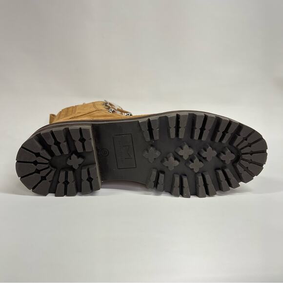 Marc Fisher 9 mlizzie Lizzie Shearling Winter Boots Women brown leather lug - Picture 8 of 11